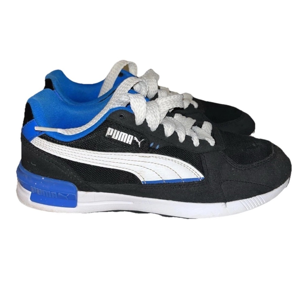Puma Graviton Jr. Youth Kids Boys Sneaker Shoes Size 5C VGUC Blue White Black